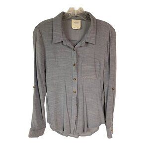 Women's grey crepe blouse, Harper Heritage, size M